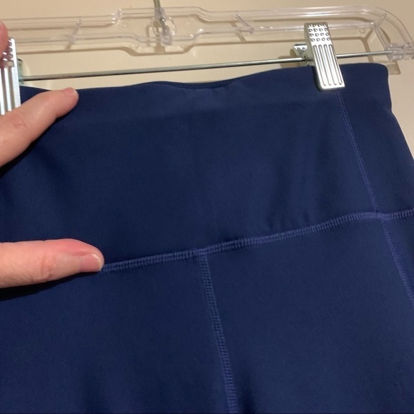 Fabletics  High Waisted Cold Weather Pocket Navy Leggings. - Picture 8 of 10